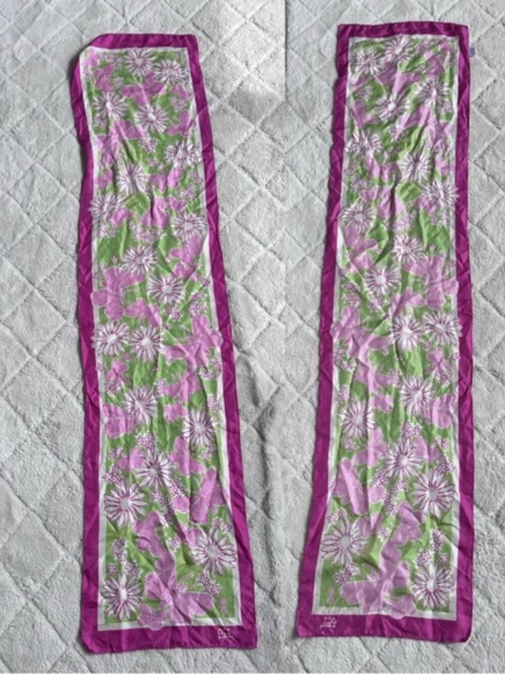 Lilly Pulitzer X Ford | Pink & Green Limited Edition Butterfly Print Silk Scarf